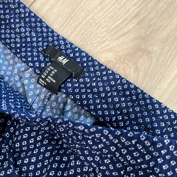 H&M Blue Elastic Drawstring Waist Harem Pants with Pockets - Picture 3 of 8